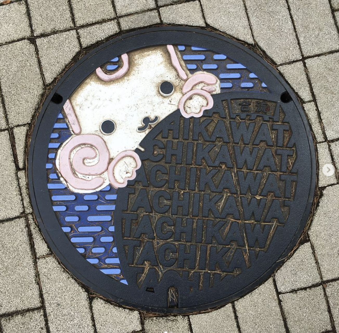 小兔子人孔蓋@東京都立川市